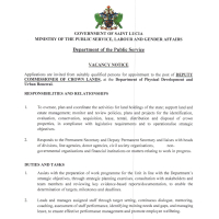 Government of Saint Lucia - Deputy Commissioner of Crown Lands 